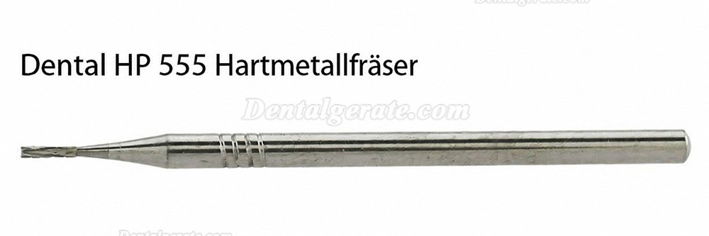 10 St&uuml;ck HP 555 556 557 558 Handst&uuml;ck-Schaft(HP) Hartmetallbohrer Zahnmedizin Gerade Fissur Querschnitt Zahnbohrer